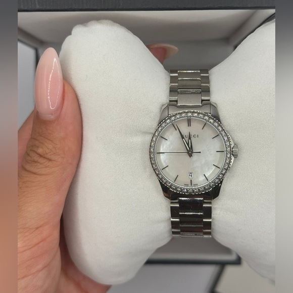 Gucci Mother of Pearl Diamond Watch - Picture 1 of 11